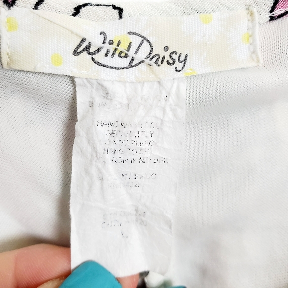 Wild Daisy Sleeveless Floral Sundress‎ Womens Size L Crochet Hem Elastic Waist - Picture 11 of 12